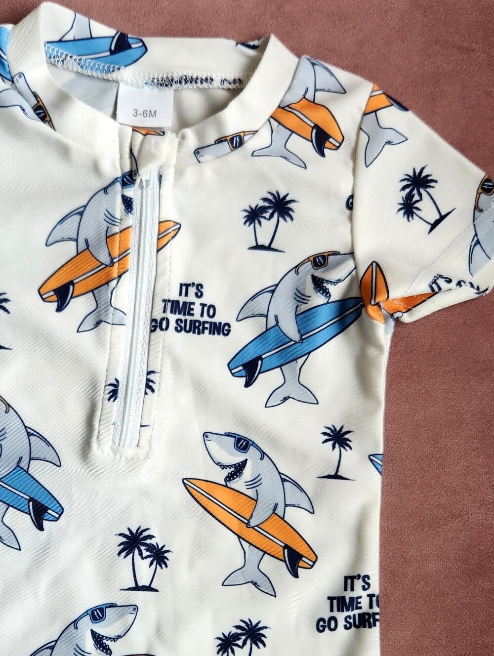 Baby Swim Wear, 3-6 Months, Cool Shark Bottom Snaps
